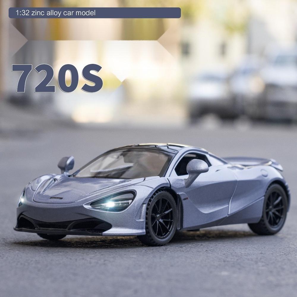 1:32 Scale McLaren 720S Alloy Sports Car Model Diecast Toy Vehicles Metal Simulation Sound Light Model Collection Children Gifts
