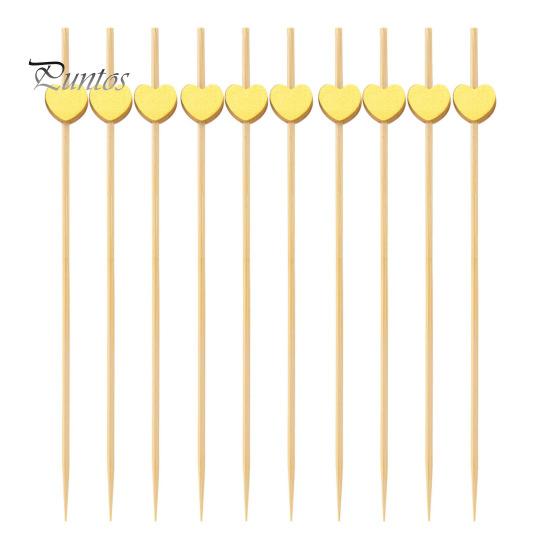 Bite-sized Snack Picks 100/200Pcs Wooden Ball Toothpicks Long Cocktail Appetizers No Residue Baking Garnish Skewers with Sturdy Polished Heads
