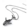 Ocean Vintage Oxidized Black 52HZ Whale Pendant Necklace With Stainless Stell Link Chain For Men Women Love Jewelry