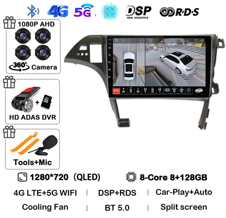 Android 14 Carplay Auto For Toyota Prius XW30 2009 2010 2011 2012 2013 2014 2015 Car Radio GPS Stereo Multimedia Player BT DSP