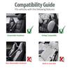 2PCS Universal High Quality PU Front Car Seat Covers Fashion Style Back Bucket C