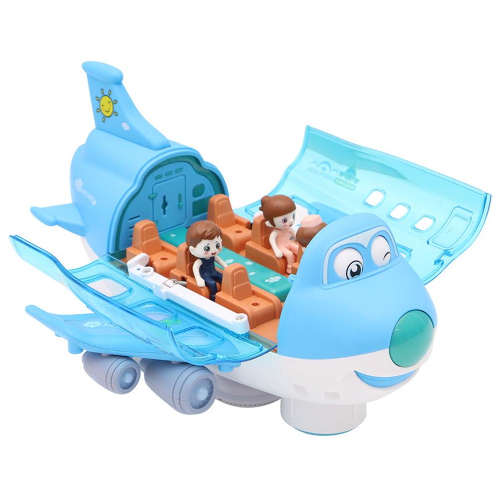 Electric Toy Plane Gifts 360 Rotating Passenger Airplane Simulation Model Cartoon Cute Electric Airplane Model for Children Kids