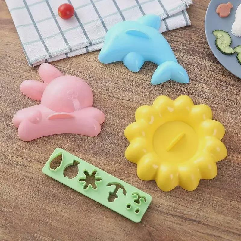 4-Piece Rabbit Rice Mold Set for DIY Bento and Sushi