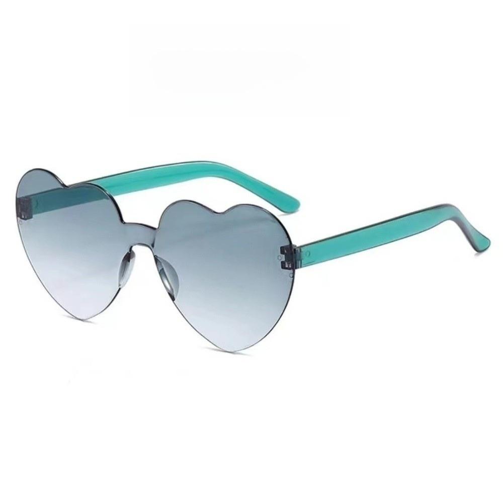 Trendy Love Heart Shape Sunglasses UV Protection Colorful Gradient Sunglasses  Women