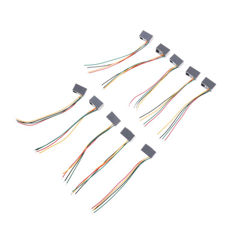 10Pcs 616E 4P4C RJ11 Female Telephone Connector Adapter with 4 Wires PN