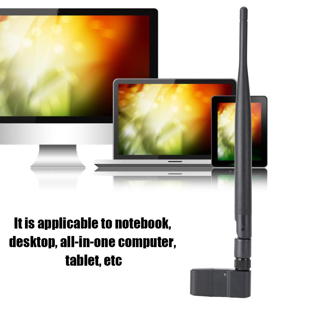150M USB WiFi Wireless Network LAN Card for Desktop Laptop with High Gain Antenna