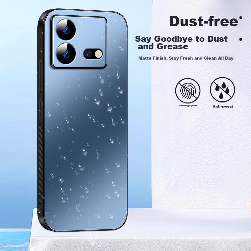 IQOO Neo8 Phone Case, IQOO Neo8 Pro AG Frosted Lens Full Protection, Real Machine Simple Solid Color, Light Luxury, Anti-Fingerprint,n, Graphite Black