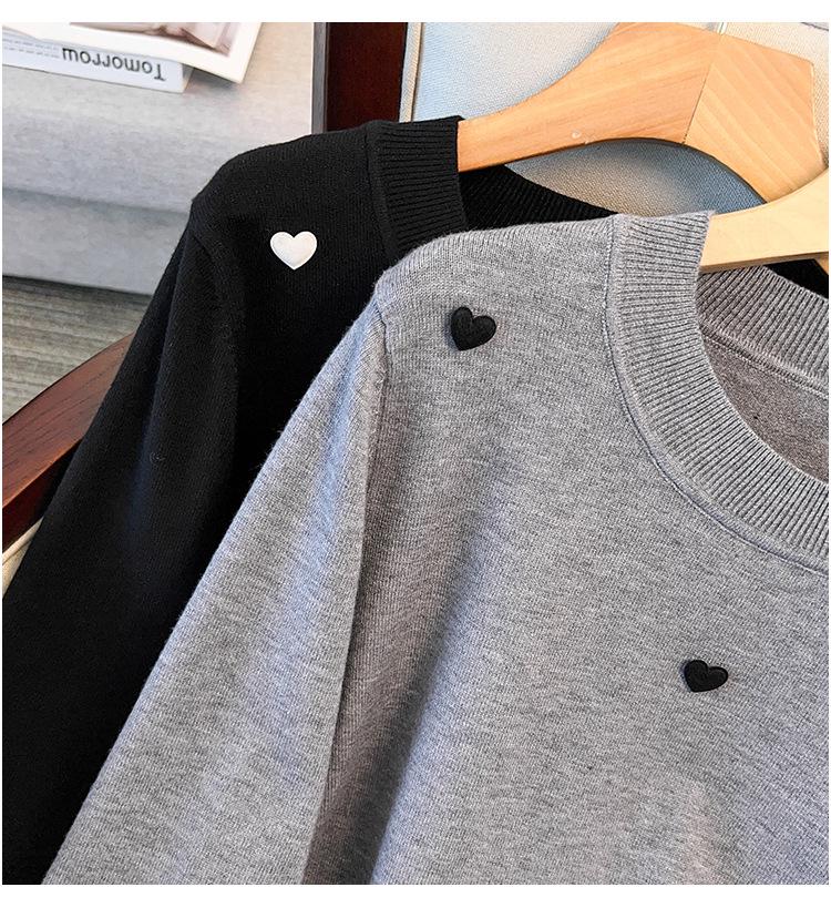 Plus Size Women's Loose Round Neck Pullover Sweater, Bust 150/160 (Size 200/300 Jin)