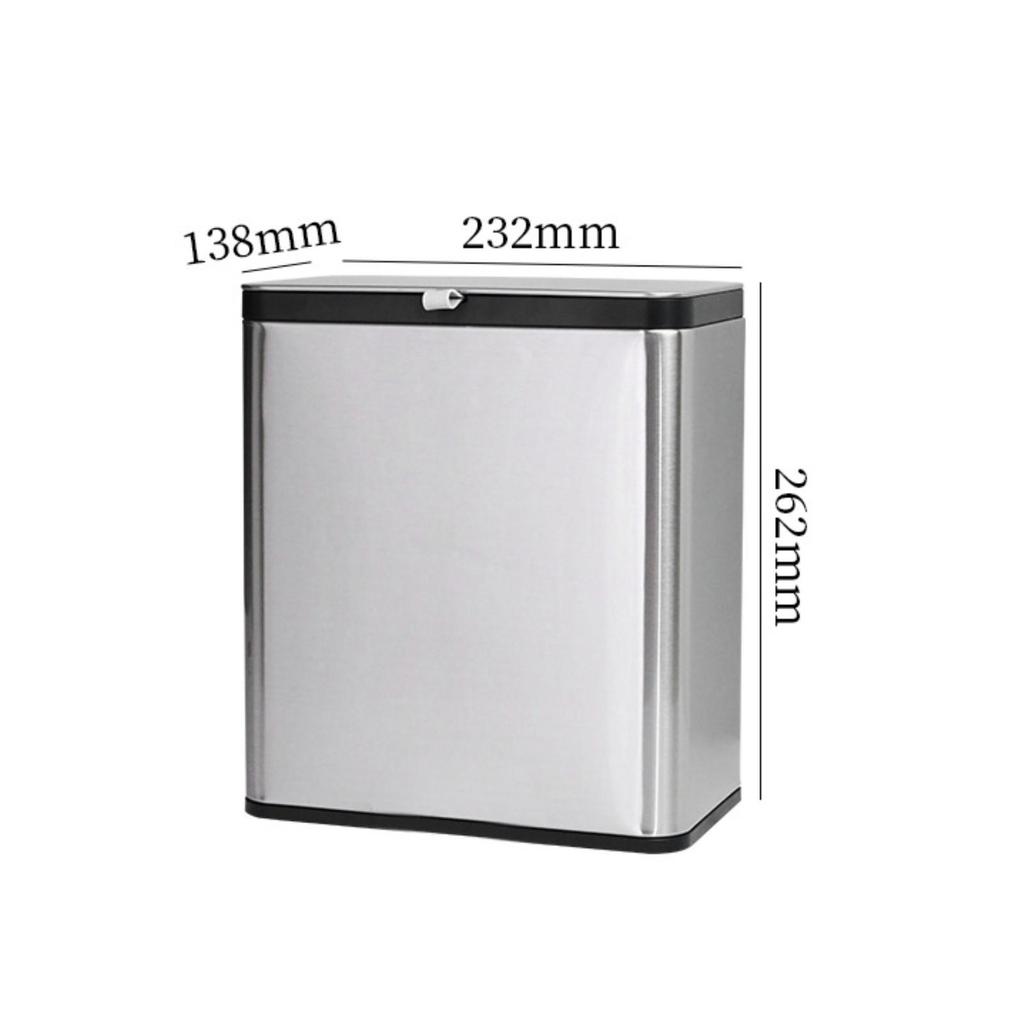 Wall-Mounted Trash Can Compact with Hanging Hook Garbage Bin Easy to