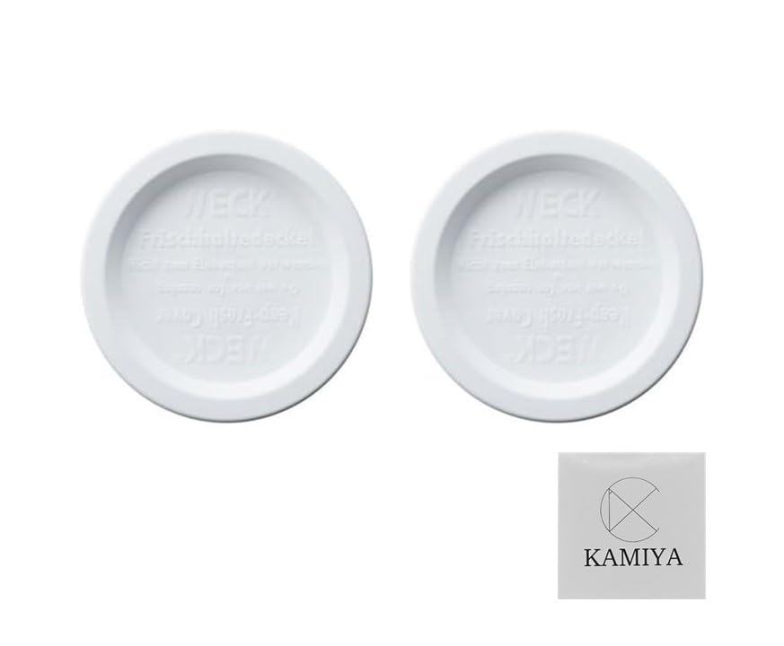 

WECK Plastic Cover for Glass Canisters, Medium Size, Set of 2, Includes Original Sticker белый