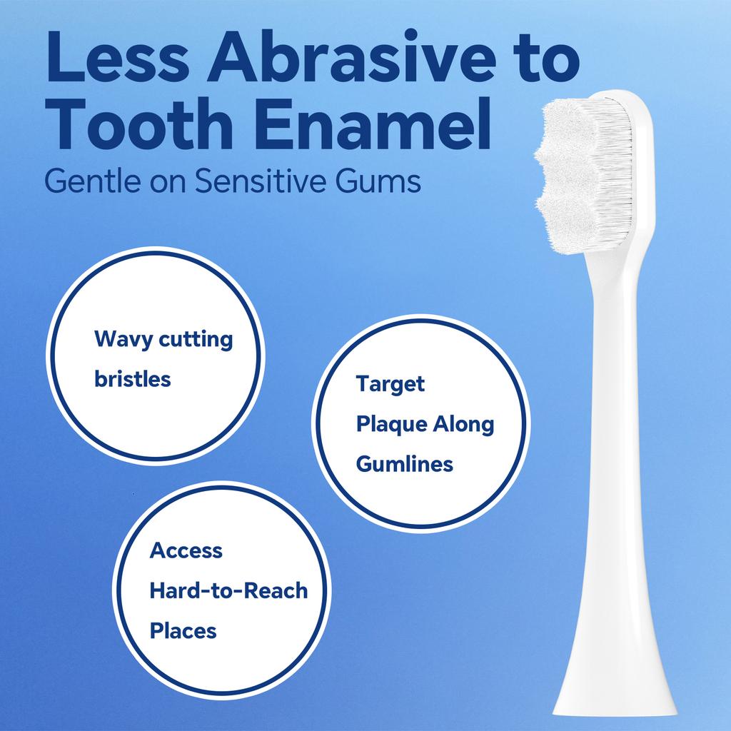 Ultra Soft Brush Heads Compatible with Philips Sonicare Electric Toothbrush for Sensitive Teeth and Gums Care with Nano Bristles