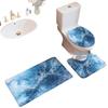 Stain-Resistant Marble Pattern Bathroom Mat - Easy-to-Clean, Wear-Resistant Floor Decor