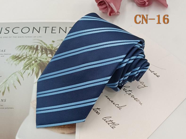 Herren Formell 8cm Schwarz Gestreifte Krawatte, Polyester-Seide, Jacquard Garngefärbt, Handgestrickt.