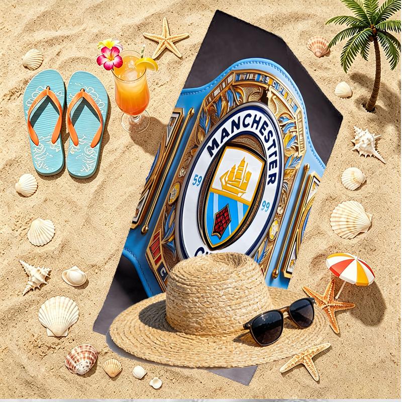 Manchester Football FC Print Beach Towel, Versatile Lightweight Absorbent Beach Towel for Pool Surf Yoga Bathroom, Perfect Birthday Holiday Gift