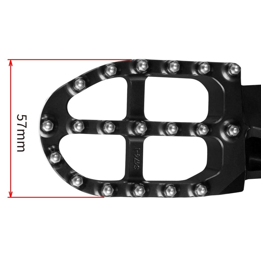 ZETA RACING Aluminum Aluminum for Honda GROM MONKEY125 GB350 and DAX125 Part Footpegs, Black, High-Strength Alloy, (2013-2024), (JB02/JB03)
