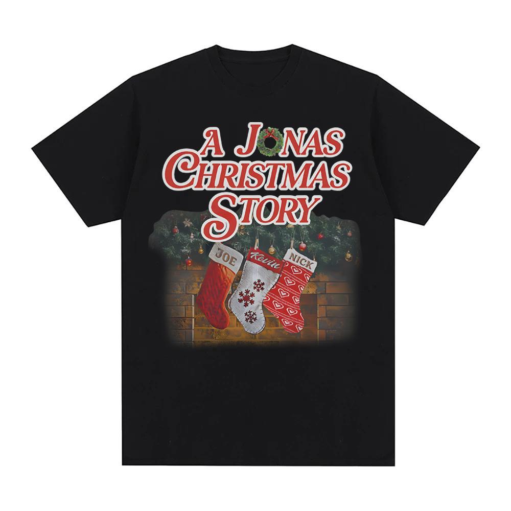 

A Jonas Christmas Story Tee 2025 Jonas Band s Same Style Tee-shirt Harajuku High Quality 100% Cotton Christmas Day Costumes -... 5XL