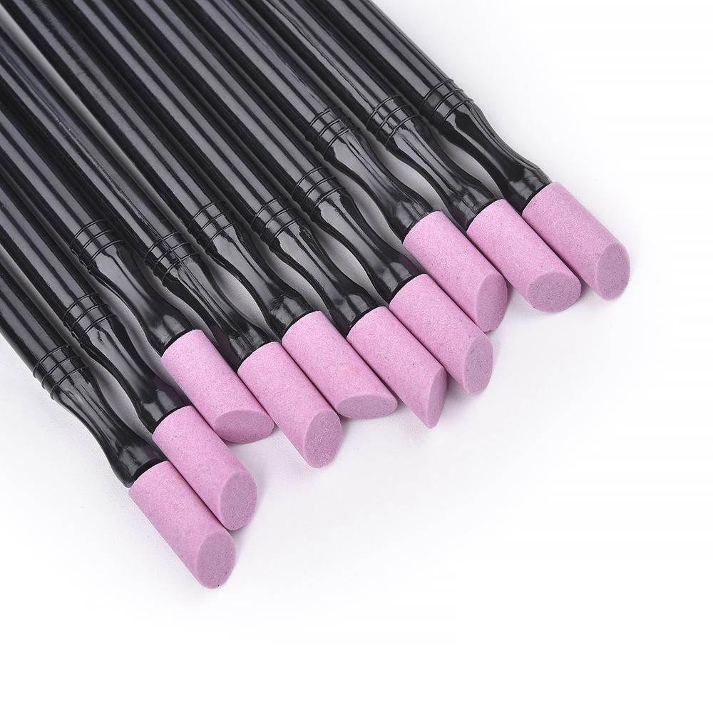 1/10PCS Nail File Cuticle Stone Pusher Quartz Pen Nail Polishing Sticks Nail Cuticle Scissors Dead Skin Remover Buffer Nail Art