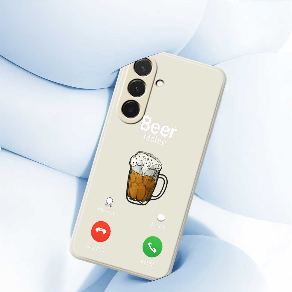For Samsung Galaxy A36 5G Case Beer Pattern Printing Straight Edge TPU Phone Back Cover