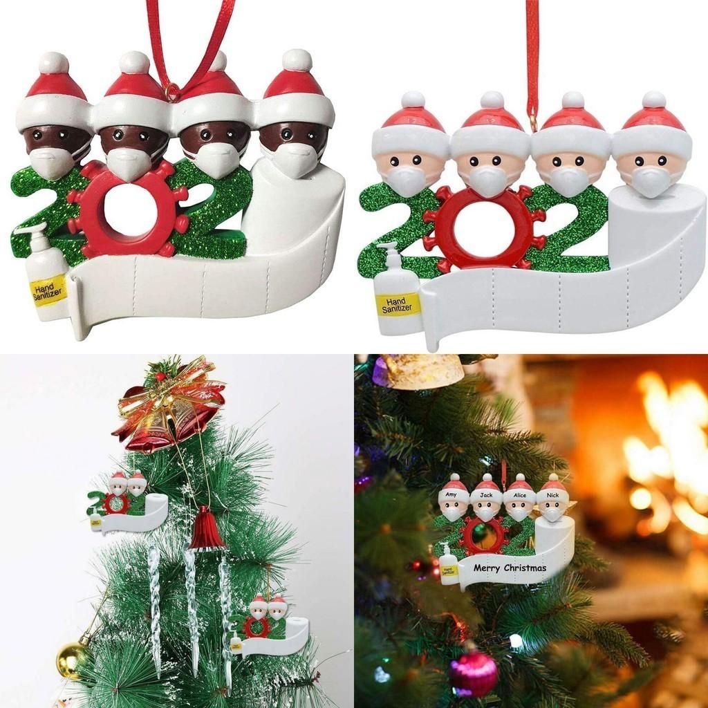 2020 Xmas Christmas Tree Hanging Ornaments With Diy Family Name Santa Pendants