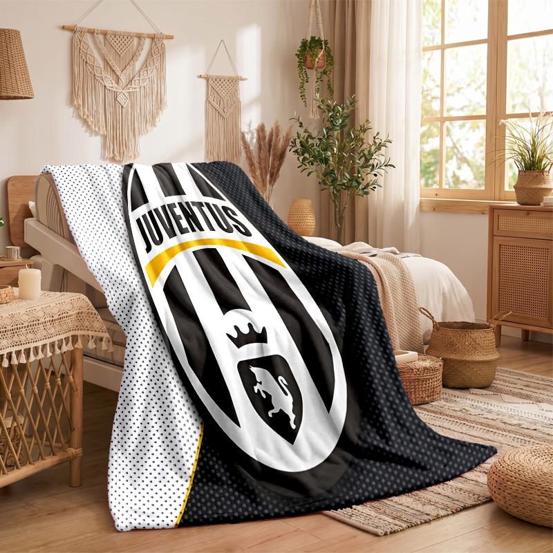 Juventus FC Print Flannel Blanket Soft Warm Sofa Bed Throw Blanket For Home Office Bedroom