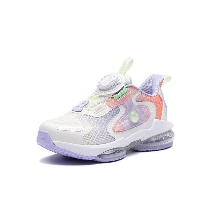 Anta Kids UFO 4.0 Comfortable Cushioning Low-Top Running Shoes Kids sneaker White Orange Purple 322239908-2