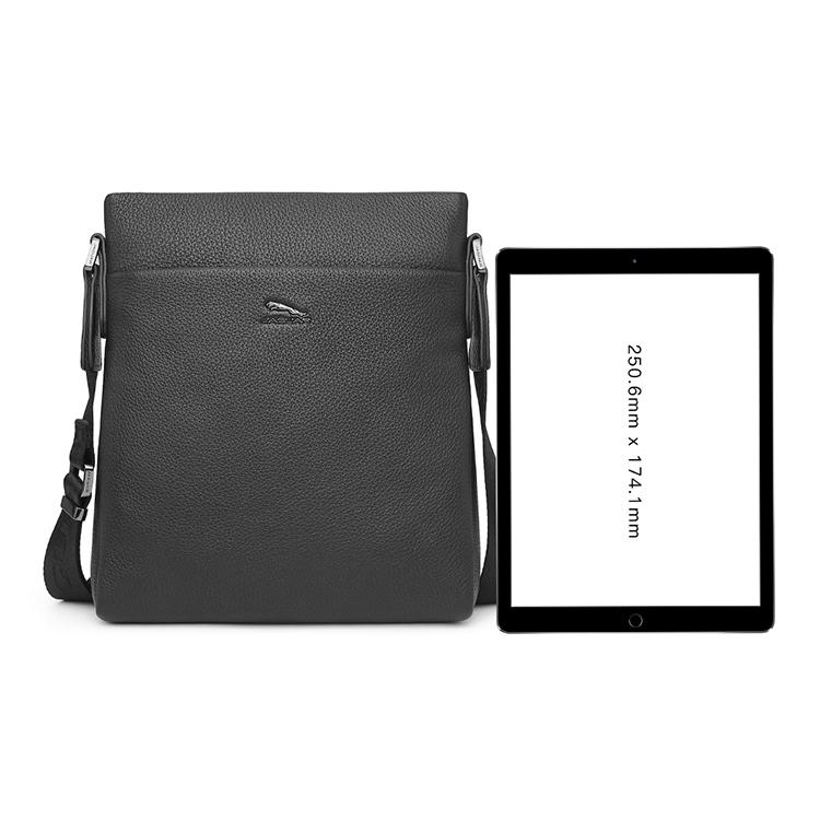 New JAGUAR Cow Leather Shoulder Bag Men's Black JX1T1220171101
