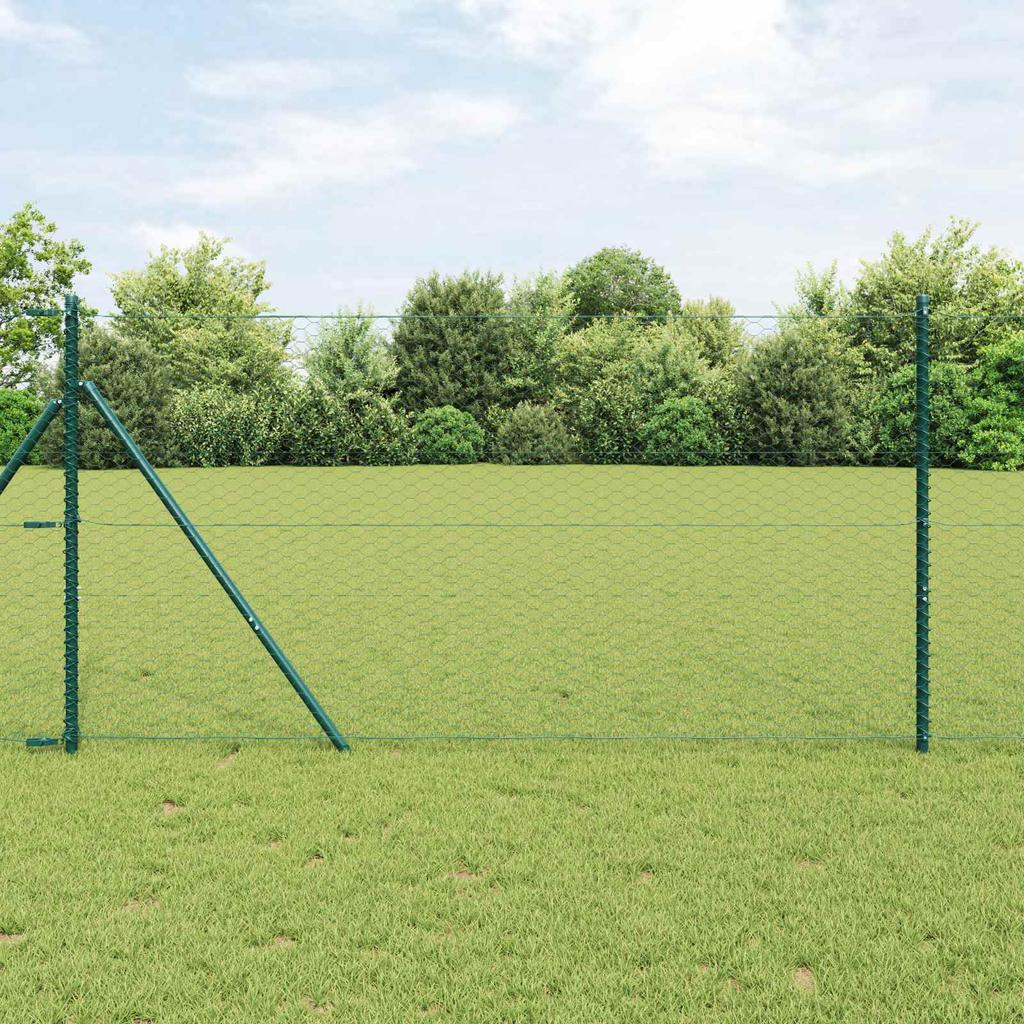 Hexagonal Fence Green 1 X 10 M PVC