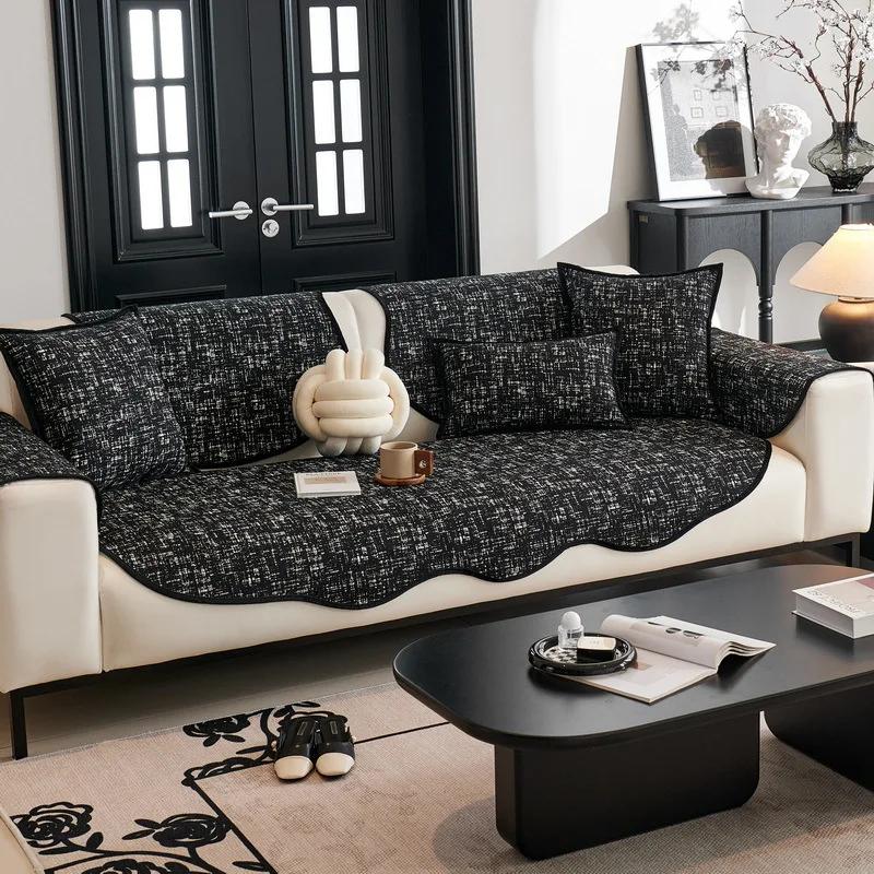 Chenille Sofa Cushion for Living Room Irregular Shape Non-slip Couch Cover Corner Sofa Towel Seat Pad Protective Sofa Mat Home