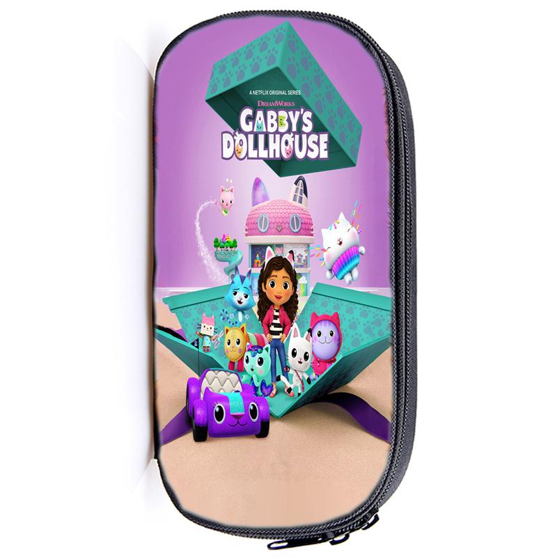 

Кукольный домик Gabby s, пенал Gabby Cat, сумка для девочек, большая вместительная коробка для ручек, органайзер, школьные принадлежности, офисные принадлежности, канцелярская сумка 14