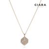 Ciara 14K Ravenna Dice Stone Pendant Simple Necklace (Goldplated)