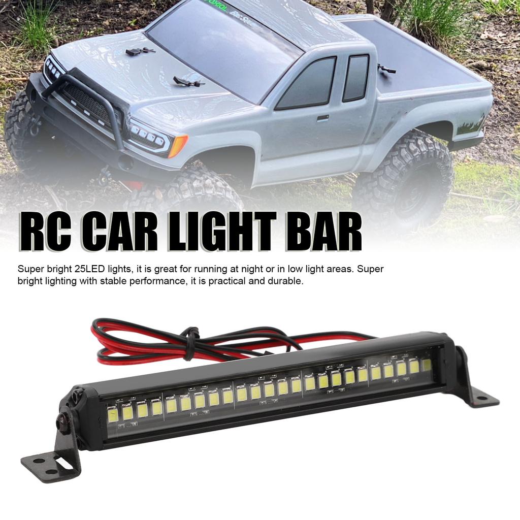 Super Bright RC LED Light Bar Roof LED Lamp 25LED Light Bar for 1/10 RC Crawler Car for Axial SCX10 RC Car Roof Light Bar