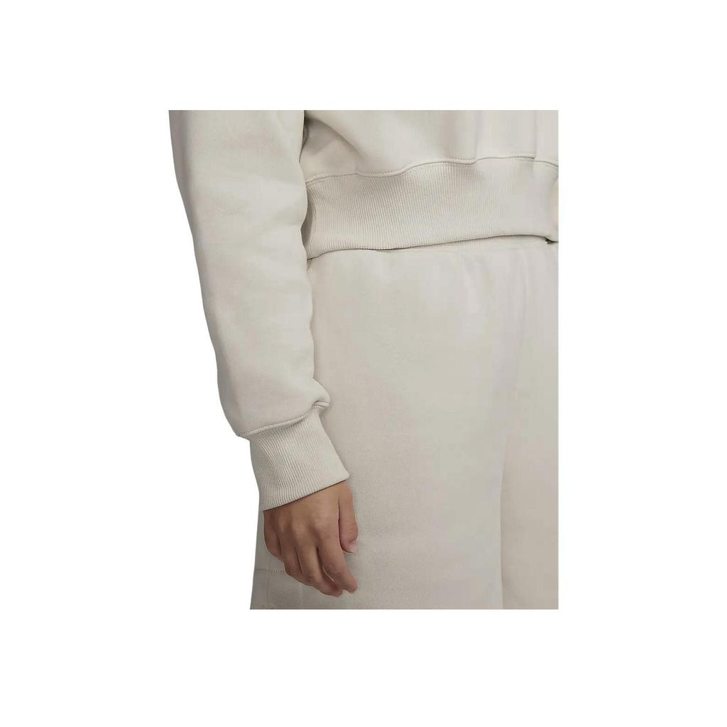 Nike Sportovní oblečení Phoenix Krátká mikina s výstřihem do V Dámské topy Béžová FN3652-104