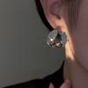 Glossy Geometric U-shaped Ear Buckles Women's Simple Cold Wind Earrings Women's Fashion Personality Temperament Earrings Niche High Sense