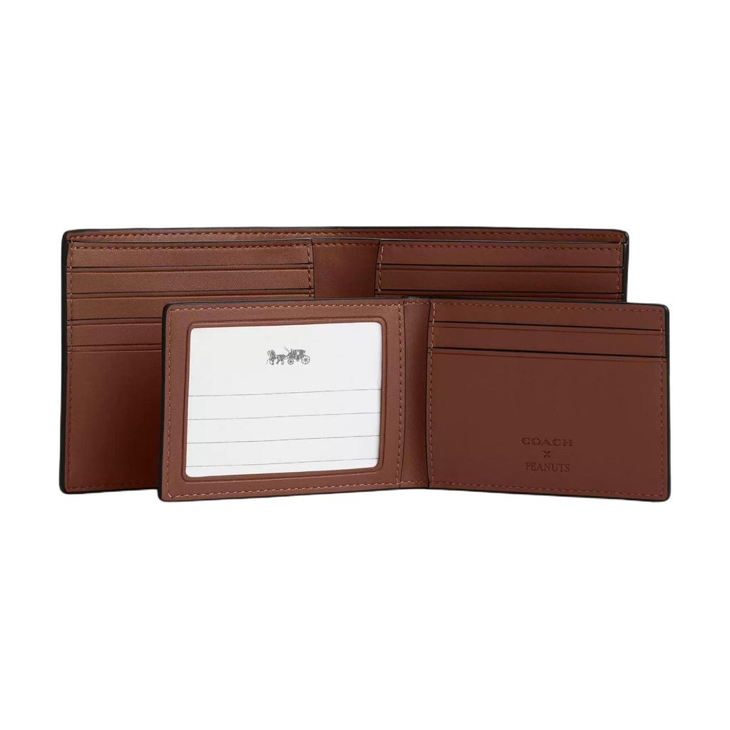 New COACH PEANUTS Snoopy, Collaboration Coated Canvas Wallet Mini Men's Brown CBK56-TAM