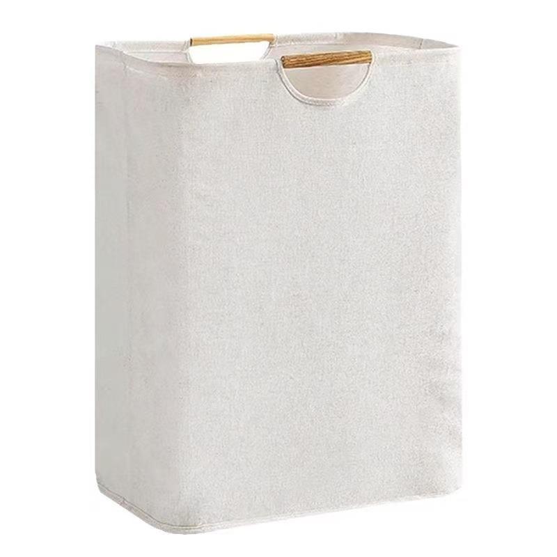 

Large Capacity Laundry Storage Dirty Clothes Storage Basket with Handle Hamper Collapsible Laundry Basket Bathroom Accessories бежевый