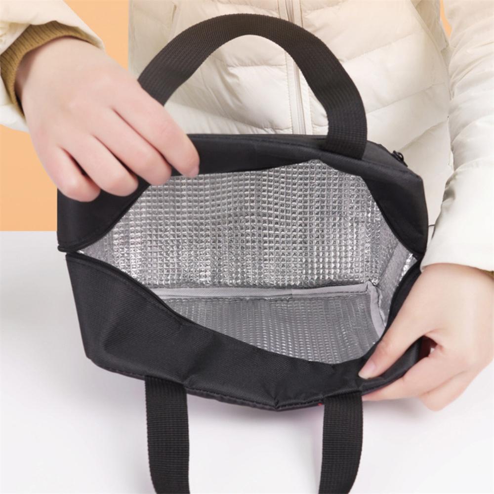 Portable Insulated Bag Tear-Resistant Cute Animal Lunch Bag Oxford Cloth Lunch Tote Insulated Thermal Food Container For Daily