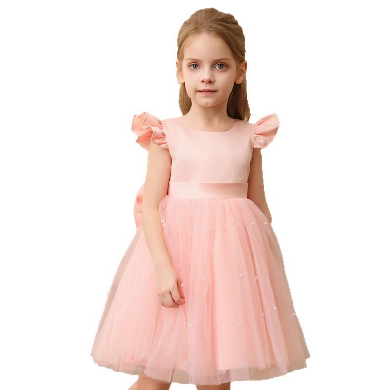 Little Girls Puffy Princess Dress Kids Party Wedding Flower Girl Tutu Dress