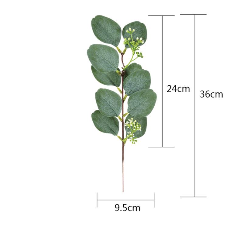 Artificial  Fake  Leaves Eucalyptus Green Plant Leaves Flowers Home Decor
