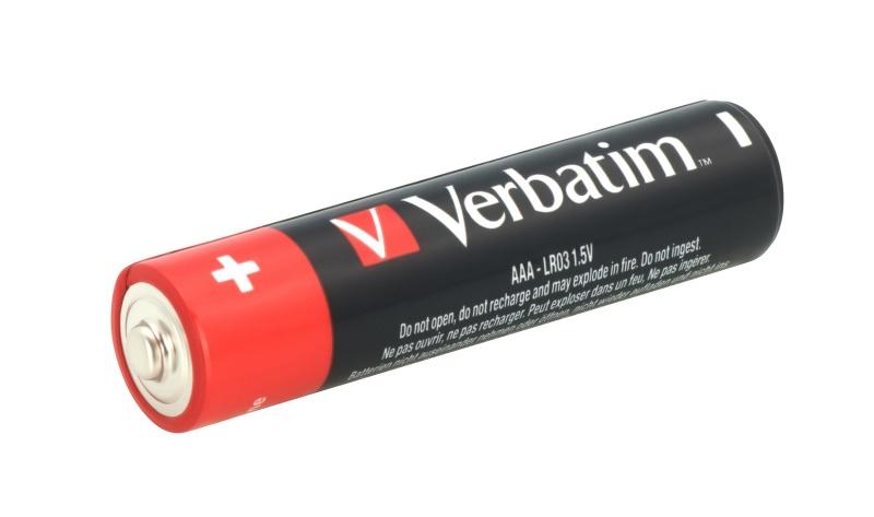Verbatim 49500 Alkaline Batteries AAA LR03 (4 pcs/Pack)