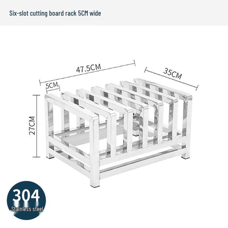 HPMILY 304 Stainless Steel Countertop Cutting Board Rack