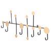 Wall Mounted Coat Rack Clothes Organizer Hooks Hanger for Hat Bags Towel Living Room Decor