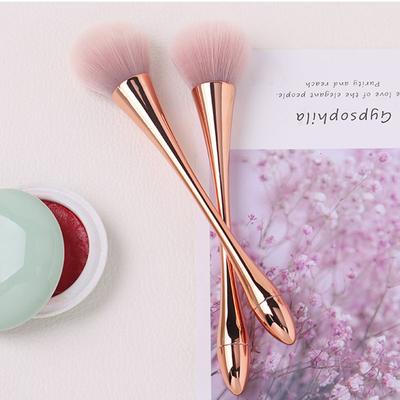 Hochwertiger Rougepinsel in Roségold, weiche Borsten, Make-up-Tool zum Konturieren, Highlighter und losen Puder