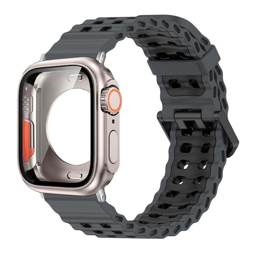 Silicone Strap+Change to Ultra Case For Apple Watch 11 10 42/46mm Protective Cover for iwatch Series 9 8 7 6 se54 40/41/44/45mm