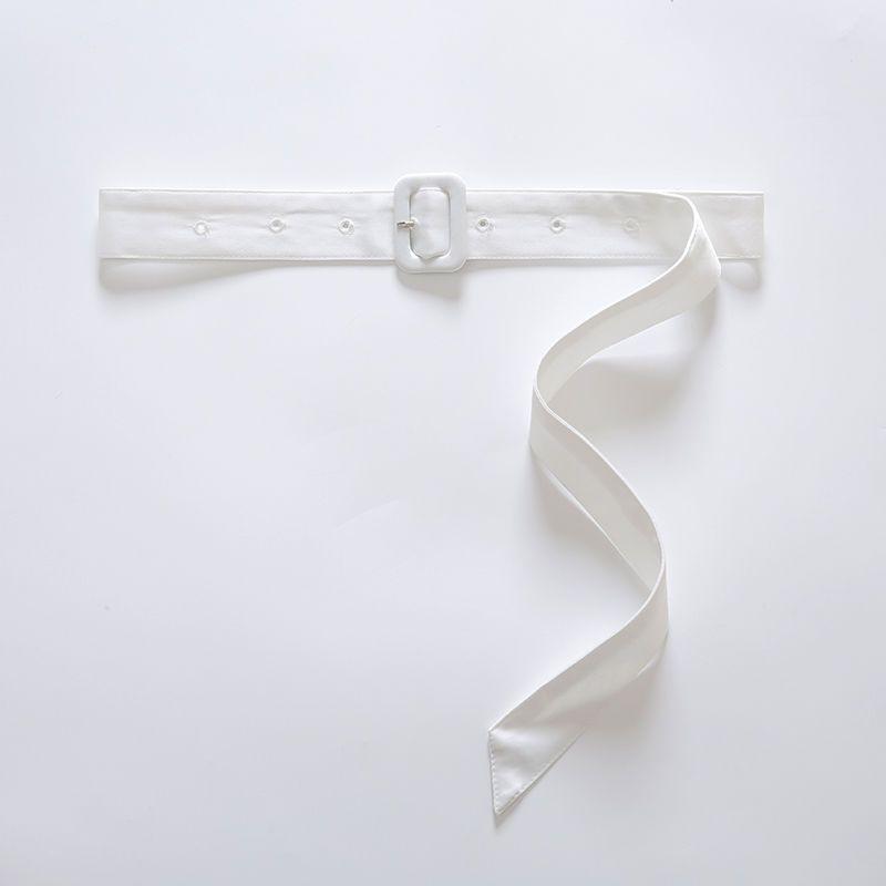 Elegant Women's Fabric Belt With Chiffon Decoration In Versatile Summer Dresses