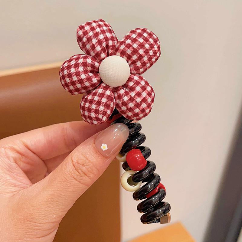 Red Polka Dot Hair Ties for Girls - Princess Baby Updo Ponytail Accessories