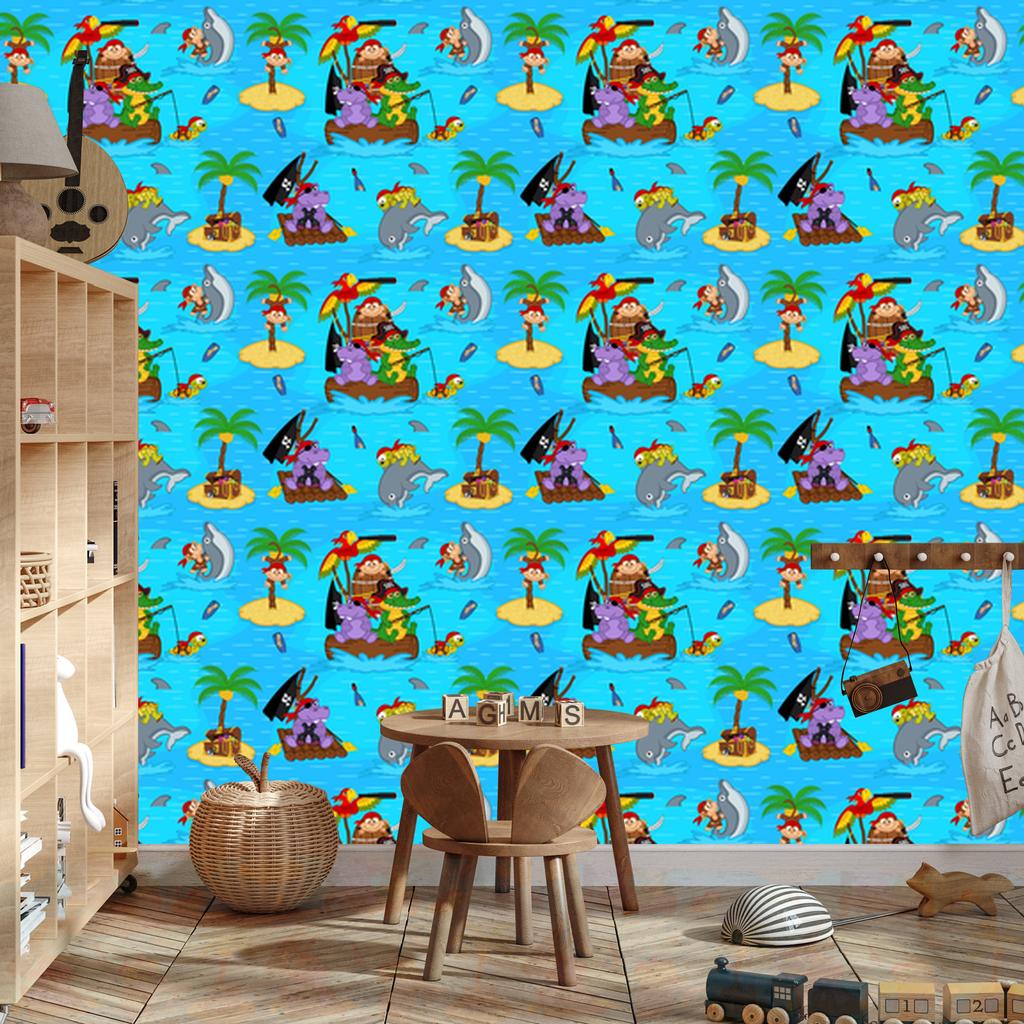 Pirates wallpaper for living room and bedroom 50x1000
