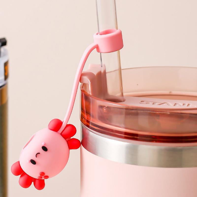 1PC Silicone Sealing Straw Plug Reusable Drinking Dust Cap Cartoon Plugs Tips Cover Suit Kitchen Cup DIY Accessories
