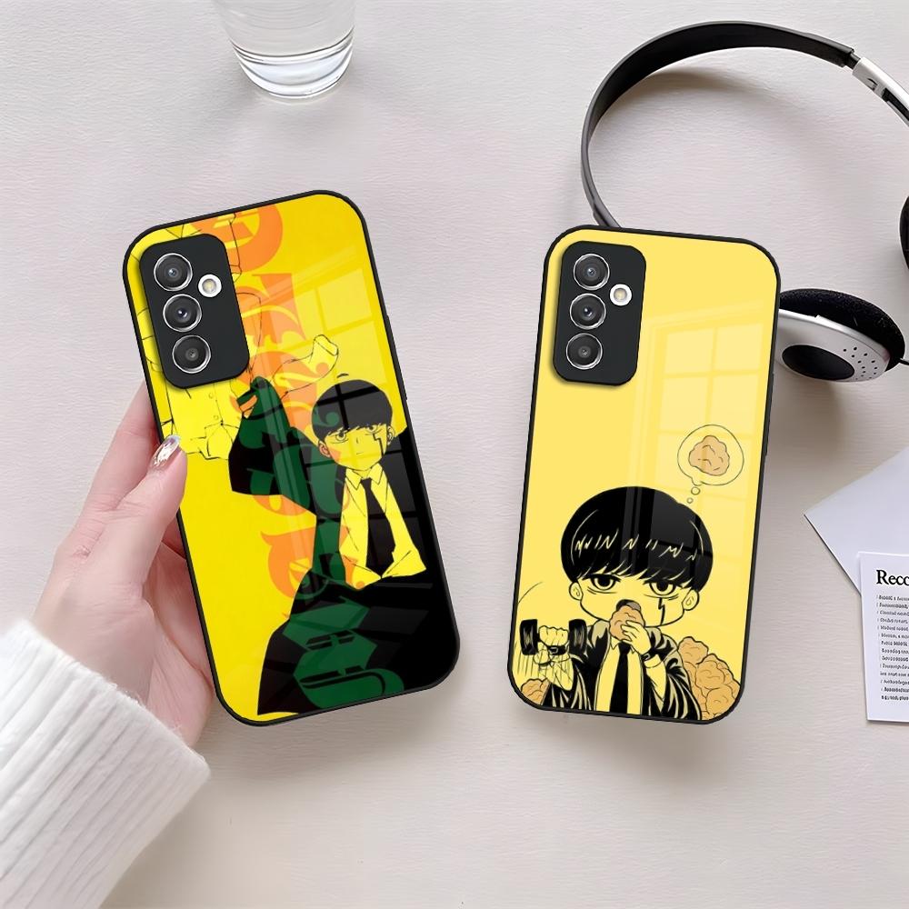 Mashle Magic And Muscles Phone Case Glass For Samsung S24 S26 S23 S20 S25 S21 S22 Ultra Fe Plus A05 A06 A16 A26 A36 A56 Coque