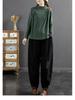 Ethnic Style Retro German Velvet Women's Sweatshirt, 2024 Autumn/Winter, Loose Stitching Pullover, Warm Base Layer
