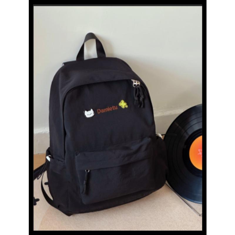 

School bag female Japanese cute cartoon kitten soft girl college style backpack Mori candy color large capacity backpack